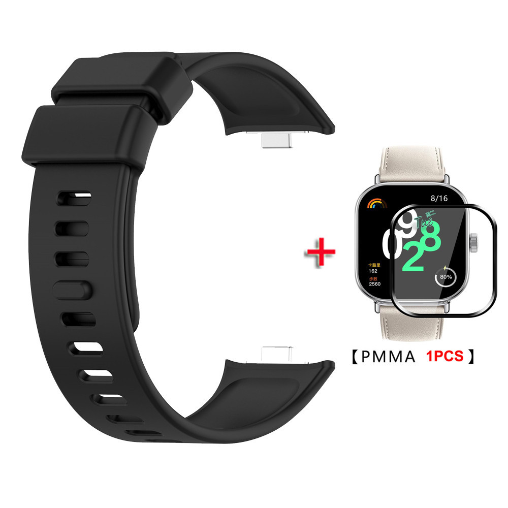 Correa De Repuesto Para Xiaomi Redmi Watch 4 Silicona Para Con Protector De Pantalla Pelicula De Cubierta Completa Shopee Mexico