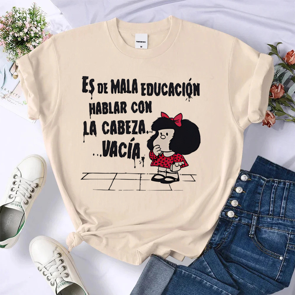 Algodón Sudadera Mafalda Grupo Mafalda Camisetas Mujeres Verano
