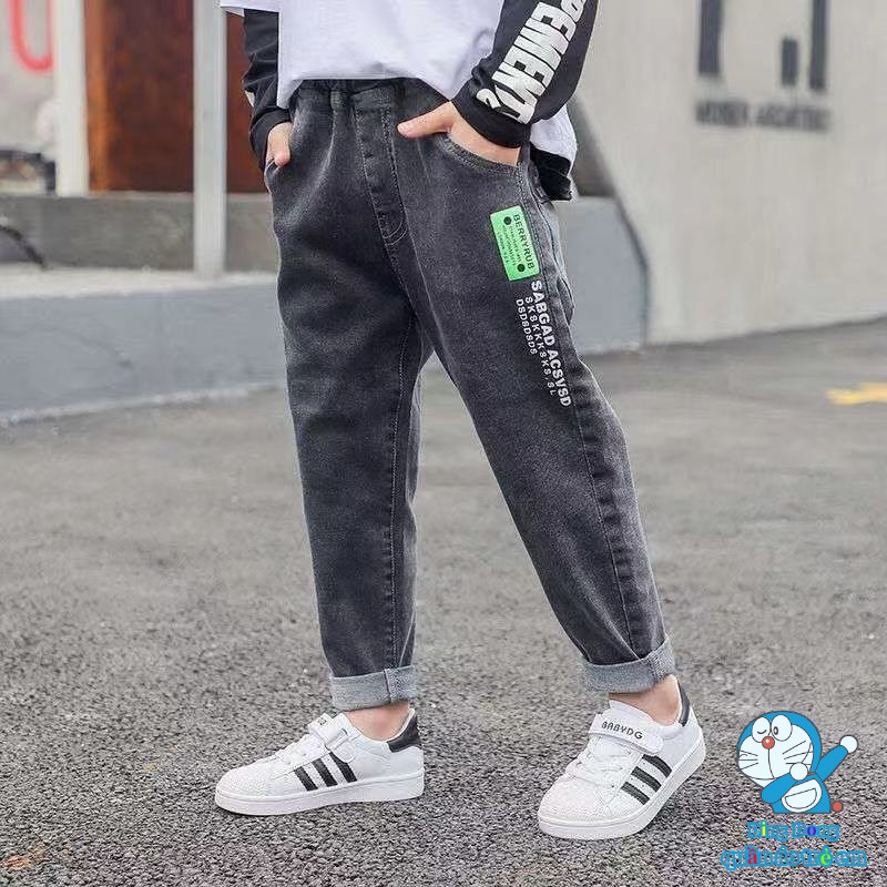 Primavera Otono Jeans Ninos Estiramiento Pantalones Ninos Moda Shopee Mexico