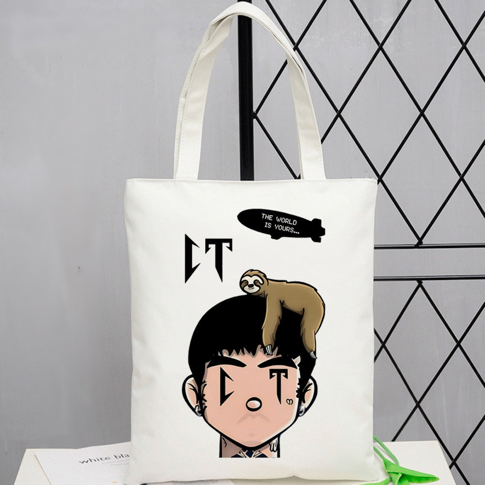 Natanael Cano Bolsa De La Compra De Algodon Bolso tote shopper Reutilizable Tela Yute Personalizado