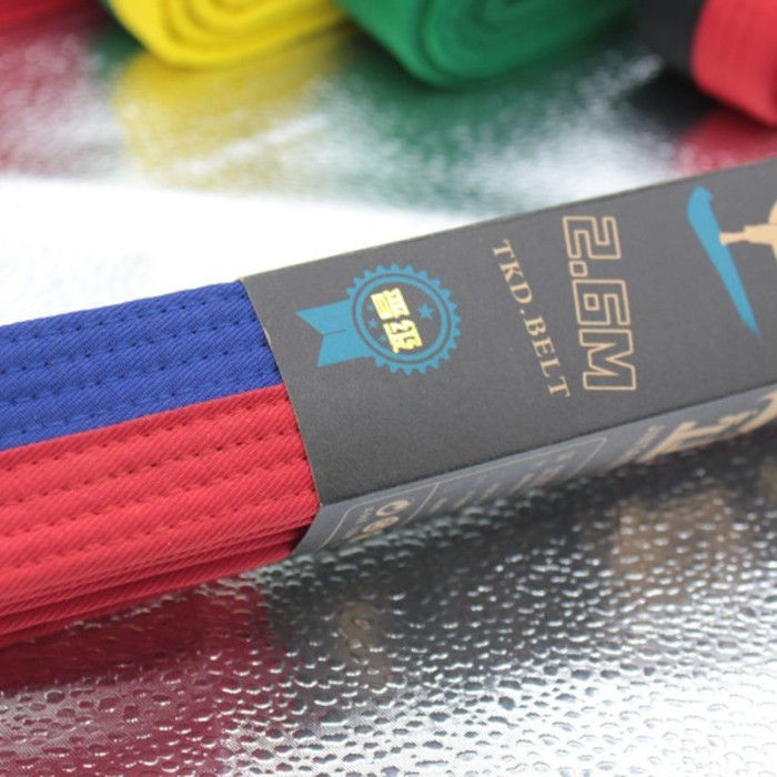 Cinturón De Taekwondo Azul Y Rojo De 24 Metros ,