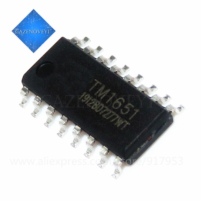 panel digital LED De 10 Piezas TM1651 SOP16 De 4X7 Segmentos Y 7 Teclas ...