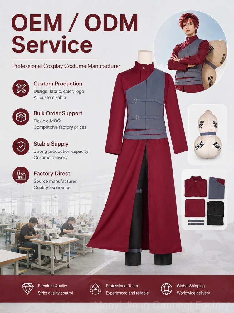 Naruto Gaara Cos Ropa Arena Ninja Viento Sombra Conjunto Completo Ropa ...