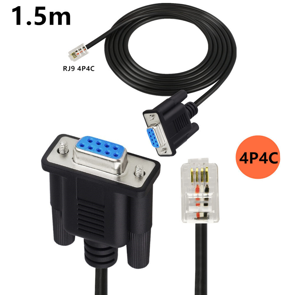 Cavo Adattatore DB9 A RJ9 1,5m – Connettore Seriale RS232 Per Telefono E Montature Equatoriali