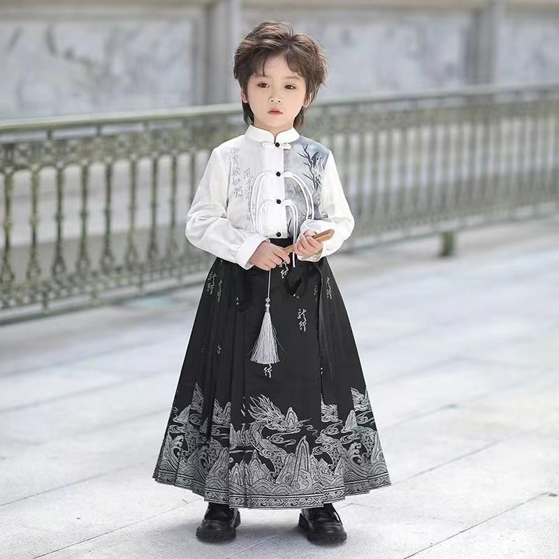 Hanfu Cara De Caballo Falda Para Niños En Primavera Y Otoño , Ropa Tang ...