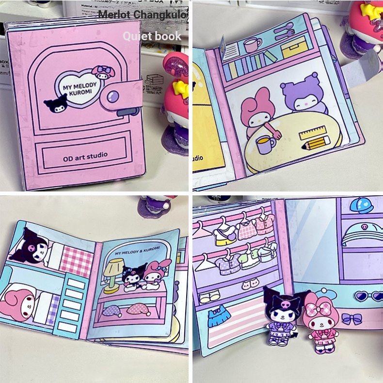 DIY Sanrio Libro Tranquilo De Dibujos Animados Lindo Kuromi Melody Niña ...