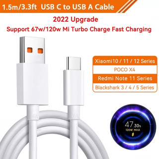 Xiaomi-Cable de carga rápida Original, Usb C cargador Turbo, 120w, 6,5a,  codo de 90