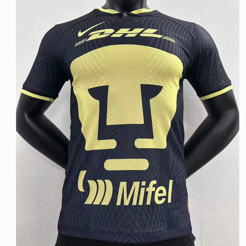 Pumas UNAM México Camiseta De Fútbol Negra Para Hombre Versión Tercera
