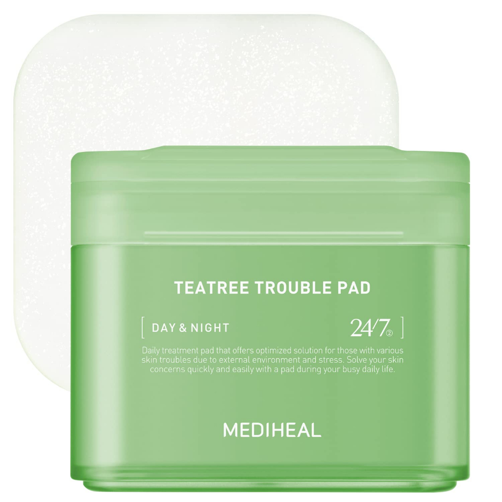 Mediheal Teatree Trouble Pad – 100 Pads – Korean Toner Pads For Acne-Prone Skin