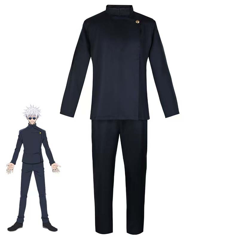 Disfraz De Cosplay Satoru Gojo | Talla M | Traje Negro De Anime | Ideal Para Convenciones, Halloween Y Eventos Temáticos