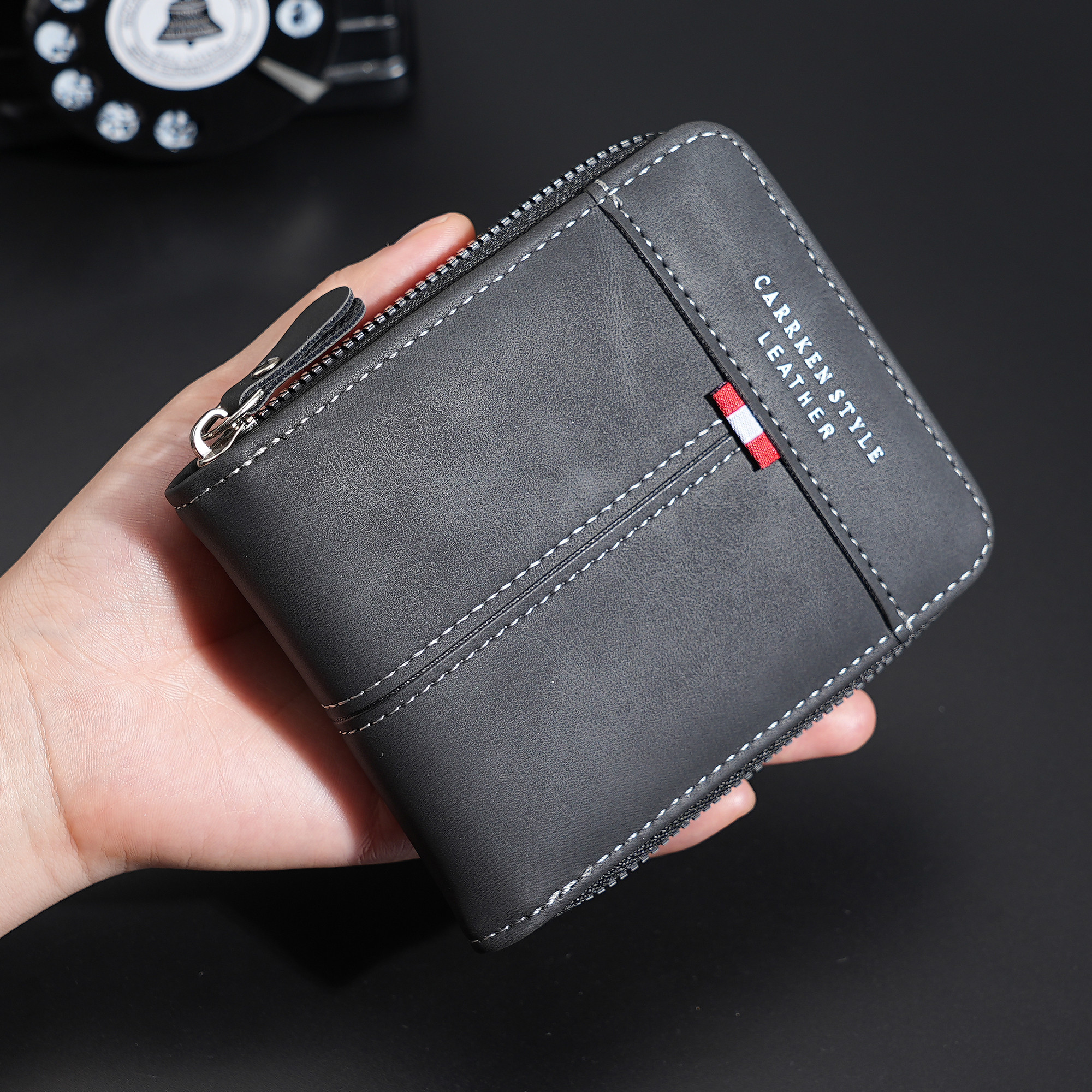 Cartera Portaplaca Cartera Piel Navigare Unisex - Tarjetero Delgado Monedero 10.5x7.5cm Prendas De Natal Para Homem