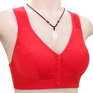 thumbnail image 1 of Sexy Hebilla Frontal Push-Up Sujetador Inalámbrico Mujeres Algodón Suave Más Ropa Interior De Tamaño, 1 of 5